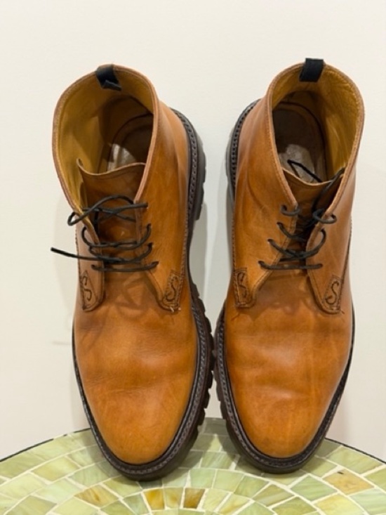 Oliver Sweeney Hoffman Cognac Leather Chukka Boots Vibram Sole Size 9.5 US main image 7